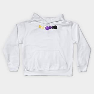 Pride Dice Nonbinary NB Enby Kids Hoodie